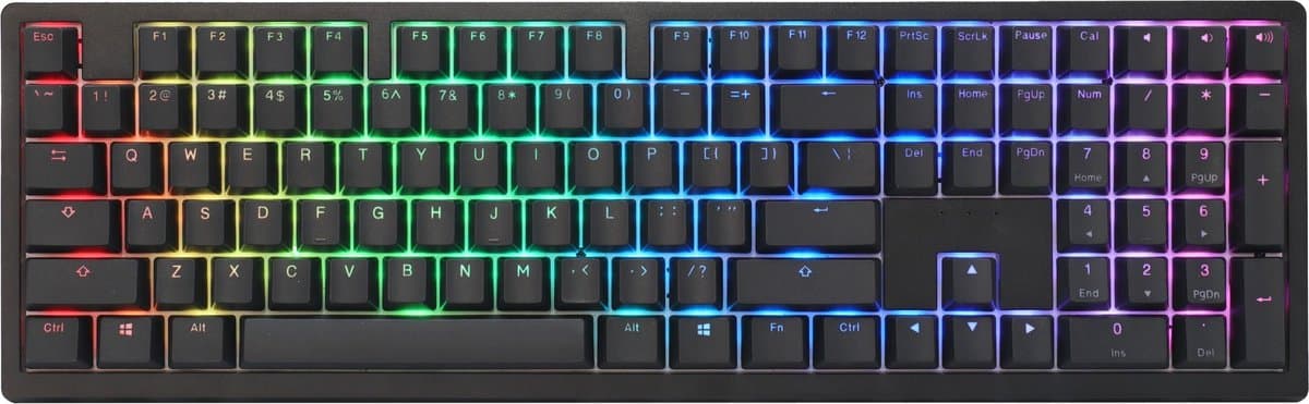 Ducky Zero 6108 toetsenbord Gamen USB + Bluetooth QWERTY Amerikaans Engels Zwart — afbeelding 1