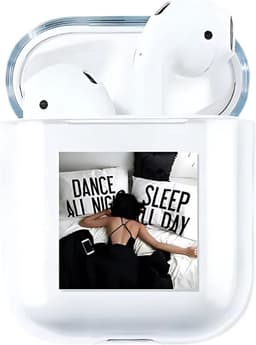 Shieldcase Sleepy Girl Case - beschermhoes geschikt voor Airpods Case - doorzichtig hoesje met print - transparant — thumbnail 1