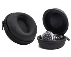 Horloge Etui - 2 stuks - Horloge Doos - Voor 1 Horloge - Smartwatch Reis Etui - Horloge Travel Case - Horlogedoos - Horloge Opbergdoos Heren - Reisaccessoires - Sieradendoos
