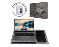 TrueLogic Alpha Laptop standaard - Laptoptafel - Bedtafel - Laptopkussen - Laptopstandaard - Voor laptops t/m 17 inch - Geleverd inclusief 8GB USB stick - Earth Flow