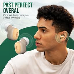 House of Marley Smile Jamaica TWS Draadloze Oordopjes - Bluetooth Oortjes Draadloos - 14 uur Batterijduur - Met Microfoon - Gemaakt van Duurzame Materialen - Cream — thumbnail 2
