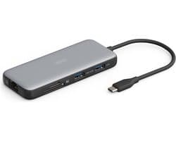 Digitus DA-70915 USB-C dockingstation Incl. laadfunctie, Geïntegreerde kaartlezer, M.2 SSD-slot, USB-C Power Delivery