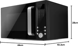 White-label® Combi Magnetron - Combimagnetron Vrijstaand - Heteluchtoven - Inbouw Mogelijk - 1000W - Zwart — thumbnail 2