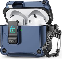 YONO Hoesje geschikt voor Airpods 4 - Case - Lock - Donkerblauw — thumbnail 1