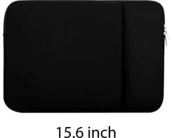 Delnes Laptophoes | Laptop Sleeve | 15.6 inch | Extra vak | Zwart