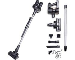 Nexxt Draadloze Steelstofzuiger met Cycloontechnologie – Lichtgewicht Stofzuiger met Kruimeldief zonder Zak – HEPA 13 Filter – Complete Set – Zwart