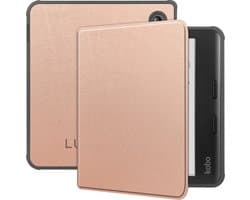 Lunso Geschikt voor Kobo Libra Colour hoes (7 inch) - sleepcover - Rose Goud