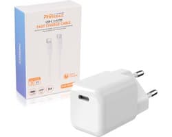 Mini USB C Snellader - 3 Meter - Kleine 30W Oplader met USB-C Kabels - Geschikt voor iPad, iPhone en AirPods met Lightning
