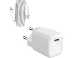 Mini Snellader 30W - 1 Meter - Oplader geschikt voor iPhone en iPad met Apple Lightning aansluiting