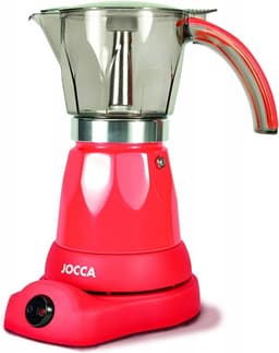 Jocca Elektrische Italiaanse Koffiemaker 6 kopjes – 360° draaibasis, draadloze karaf – Rood - 5449R — thumbnail 5