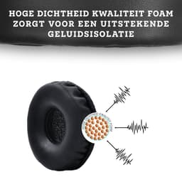 Somstyle Oorkussens Geschikt Voor Jabra Evolve 65, 40, 20 & 20SE Koptelefoon - 2 Stuks - Zacht Schuim - Eiwitleer - Zwart — thumbnail 2