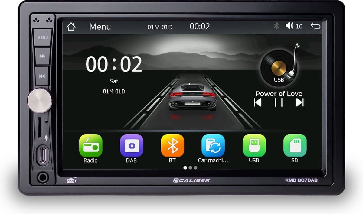 Caliber 2 din Autoradio - dab+ - Autoradio met Bluetooth - Multimedia - 7" Touchscreen - 4 x 75W - Wireless Android Autolink - Handsfree bellen (RMD807DAB) — afbeelding 1