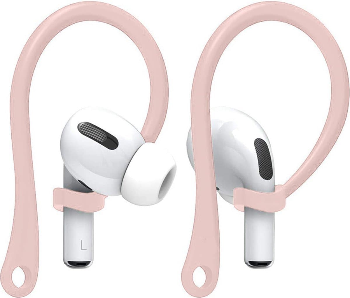 Ibley EarLoop Sport hooks roze voor Apple AirPods Pro 1/2 & AirPods 3/4 - Oorhaken - Siliconen sport haken - Geschikt voor AirPods Pro 1/2 en Apple AirPods 3/4 - Set van 2 — afbeelding 1