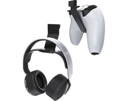 Scoby - Controllerhouder & Koptelefoonhaakje - Game Accessoires - 2 Stuks - Geschikt voor PS5 - Zwart