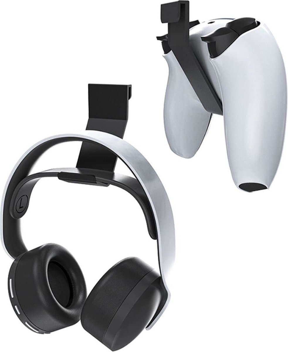 Scoby - Controllerhouder & Koptelefoonhaakje - Game Accessoires - 2 Stuks - Geschikt voor PS5 - Zwart — afbeelding 1