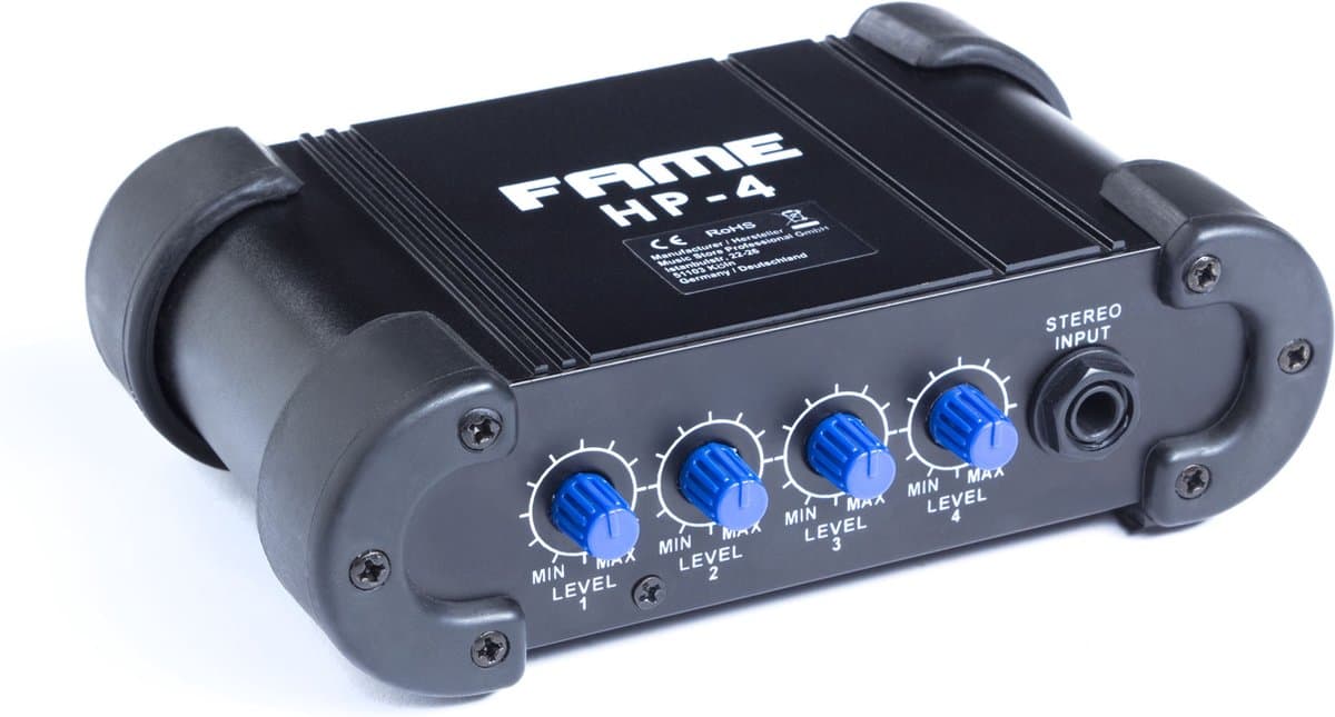 Fame HP-4 Mini HeadAmp 4-kanaal koptelefoonversterker - Koptelefoon versterker — afbeelding 1