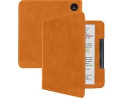 Hoes Geschikt voor Kobo Libra Colour - E-reader Hoesje Leer Luxe Bescherm Case - Hoes Geschikt voor Kobo Libra Colour Leren Hoes Book Cover - Bruin