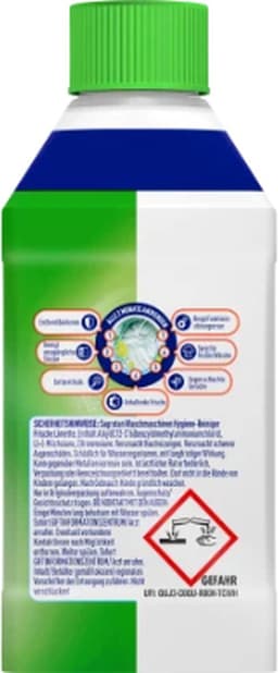 SAGROTAN Hygiëne Wasmachinereiniger 250 ml - 7-in1 Wasmachinereiniger - Verwijdert kalkaanslag - Zorgt voor fris wasgoed - Verwijdert 99% van de bacteriën | Allround Wasmachinereiniger — thumbnail 3