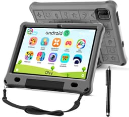 Olvy Kindertablet PRO - 6000 mAh - Vanaf 3 Jaar - 128GB - 4GB+4GB RAM - Ouder Control App - 10 Inch - Tablet - Tablet Kinderen & Volwassenen - Stevige Beschermhoes - 100% Kidsproof — thumbnail 1