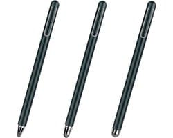 Cazy 3x Universele Stylus Pen / Stylus Pen Tablet - Touchscreen Compatible - Hoogwaardig materiaal - Beeldscherm Vingerafdruk Vrij - 4/6/8 mm - Zwart