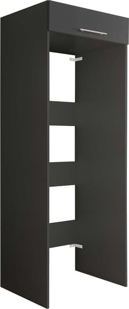 Wasmachinekast Laundreezy | 68 x 68 x 200 cm | Antraciet - Emob - wasmachinekast_dubbel - Zwart - MDF — thumbnail 2