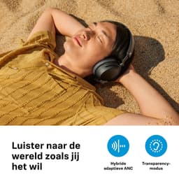 Sennheiser Accentum Plus Wireless - Draadloze over-ear koptelefoon met Noise Cancelling - 50u batterij - Snelladen – 2 Microfoons - Zwart — thumbnail 10