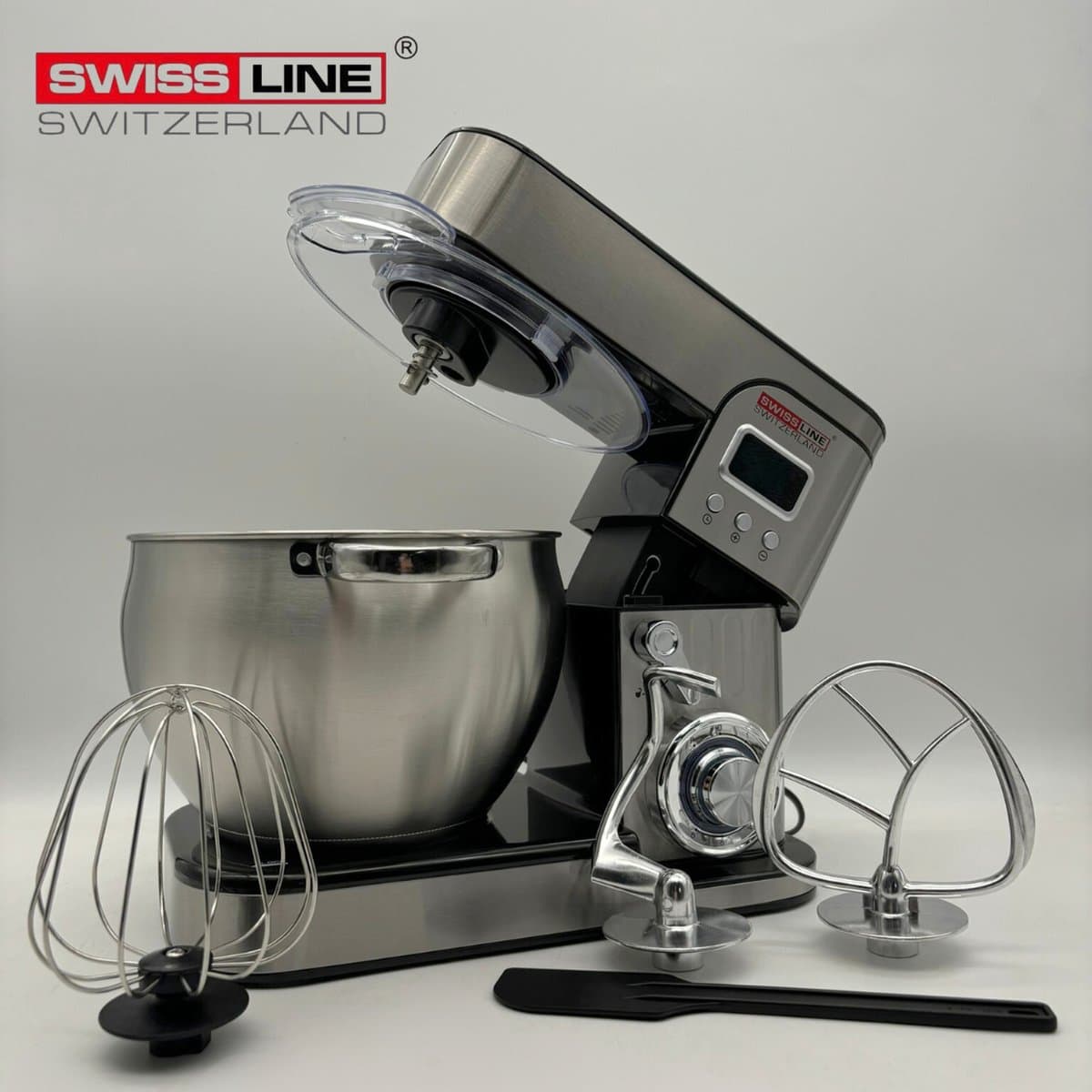 Swiss Line Switzerland - Keukenrobot - Keukenmachine - 9L - 2800W - RVS - Digitaal scherm — afbeelding 1