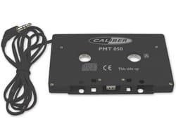 Caliber Cassette adapter met 3,5mm jack plug Zwart (PMT050)