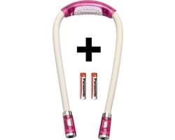 E-Reader Leeslamp - Leeslampje Boek - Flexibele Leeslamp Nek - Handsfree - Draadloos - E-reader Leeslampje - Roze