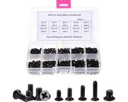 WiseGoods Laptop Schroeven - Computer - Notebook - PC Schroeven - 10 Verschillende Soorten - 500 Stuks - Zwart