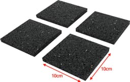Scanpart trillingsdempers wasmachine vierkant - Geschikt voor AEG Bosch Miele Samsung Siemens - Zwart - Universeel - Set van 4 stuks — thumbnail 2