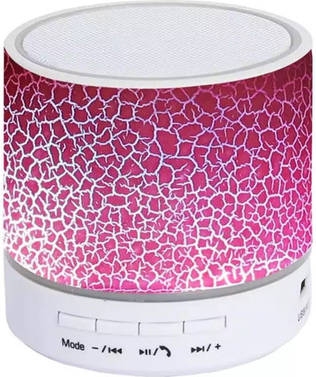 Led Mini Draagbare Speaker USB/TF Card Bluetooth Kleur Roze — afbeelding 1