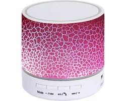 Led Mini Draagbare Speaker USB/TF Card Bluetooth Kleur Roze