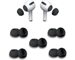 Oordopjes geschikt voor Apple Airpods Pro - Airpods Pro tips - Airpods Pro vervanging tips - 5 paar oordopjes geschikt voor Airpods Pro - Medium / Zwart
