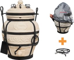 Keramische tandoor Hunter - Multifunctionele Houtoven BBQ - Voor de Fijnproever! *** Met onderstel EN beschermhoes — thumbnail 1
