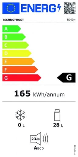 Technomax TD40N lade mini koelkast 28 liter - compleet geruisloos - binnenverlichting - elektronische thermostaat - automatische ontdooiing. — thumbnail 2