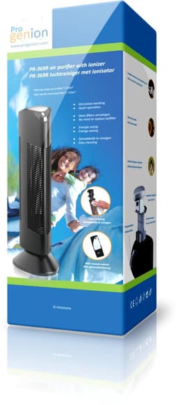 PR-369R Luchtreiniger met ionisator Zilver tot 60M² - Wasbaar filter — thumbnail 4