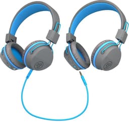 JLAB Jbuddies kinder Koptelefoon Draadloos – Koptelefoon kinderen geluidsdempend – Gehoorbescherming kinderen – Volumelimiet 84 dB – 24 uur batterijduur – Bluetooth - Grijs/Blauw — thumbnail 17