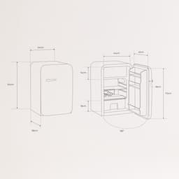 CREATE - Koelkast in retrostijl - Zwart - Handvat Roségoud - FRIDGE RETRO 107L — thumbnail 4