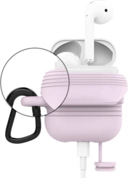 Geschikt voor Airpods Hoesje Siliconen Case - IP67 Waterdicht - Roze — thumbnail 1