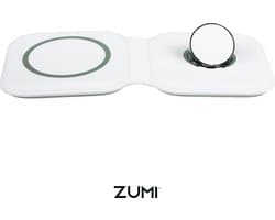 Zumi | MagSafe Duo - 2 in 1 Wireless Charger - Geschikt voor alle Apple apparaten - 29W Magnetische oplader - Gemakkelijk mee te nemen