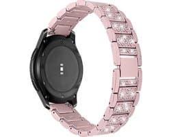 Fungus - Smartwatch bandje - Geschikt voor Samsung Galaxy Watch 3 45mm, Gear S3, Huawei Watch GT 2 46mm, Garmin Vivoactive 4, 22mm horlogebandje - Metaal - Glamour - Roze