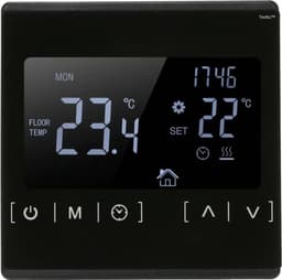 TechU™ Slimme Thermostaat Optic – Alleen voor Elektrische Vloerverwarming – Zwart – App & Wifi – Google Assistant & Alexa Amazon — thumbnail 1