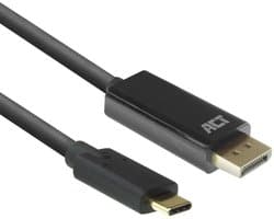 ACT USB C DisplayPort Kabel - 4K@60Hz – DislayPort 1.2 - Geschikt voor Laptop – Monitor - 2 meter – AC7325