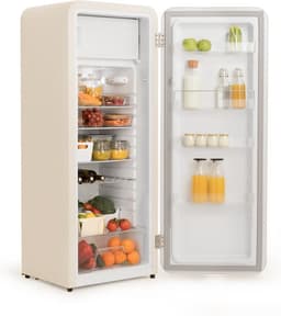 CREATE - Koelkast in retrostijl - Gebroken wit - Handvat Zilver - FRIDGE RETRO 281L — thumbnail 10