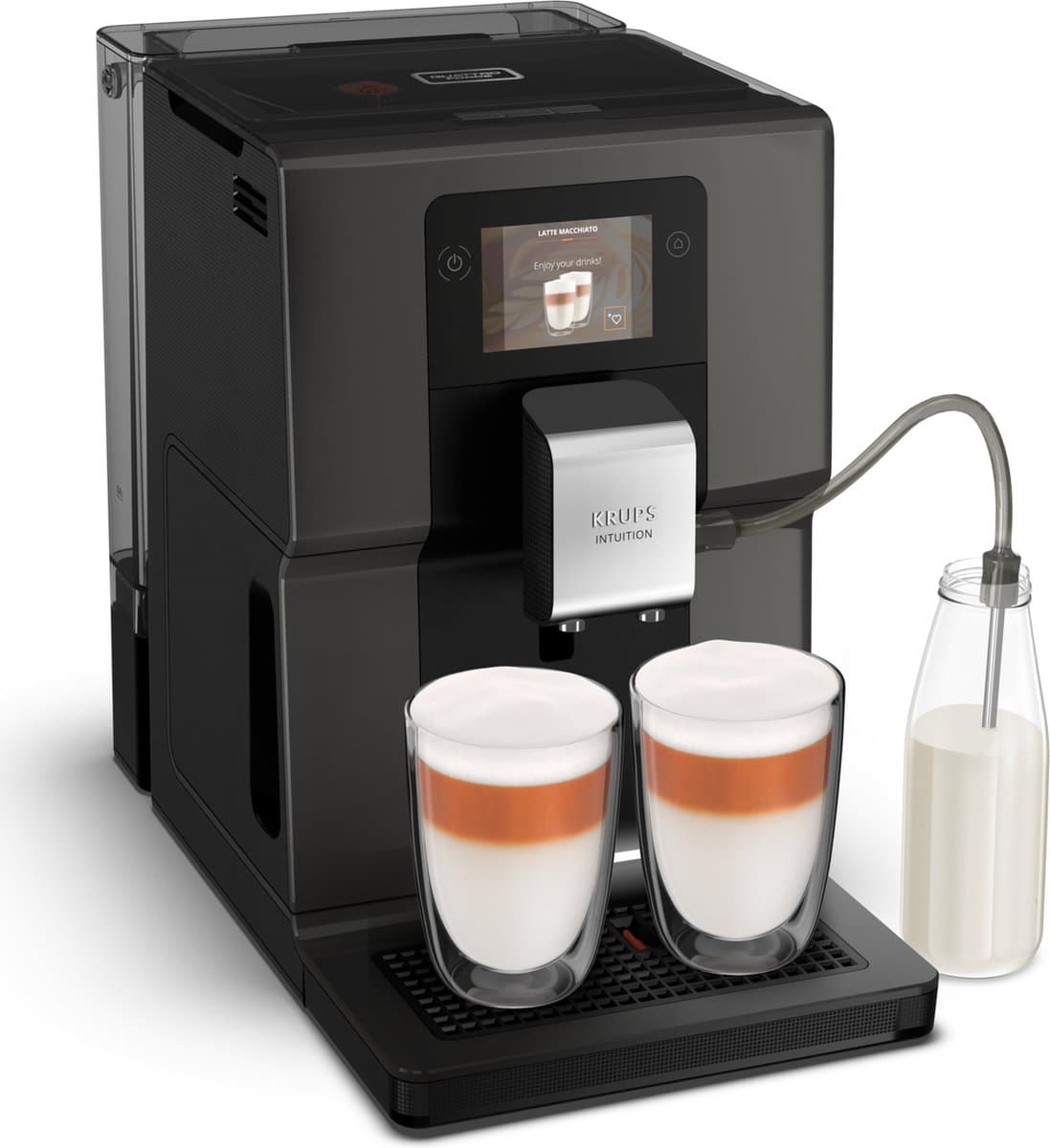 Krups Intuition EA872B - Volautomatische Espressomachine - Zwart - Touchscreen - Personaliseerbaar — afbeelding 1