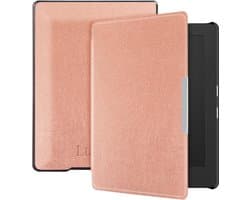 Lunso - Geschikt voor Kobo Aura H20 Edition 1 hoes (6.8 inch) - sleep cover - Rose Goud - (niet voor de Kobo Aura edition 1)