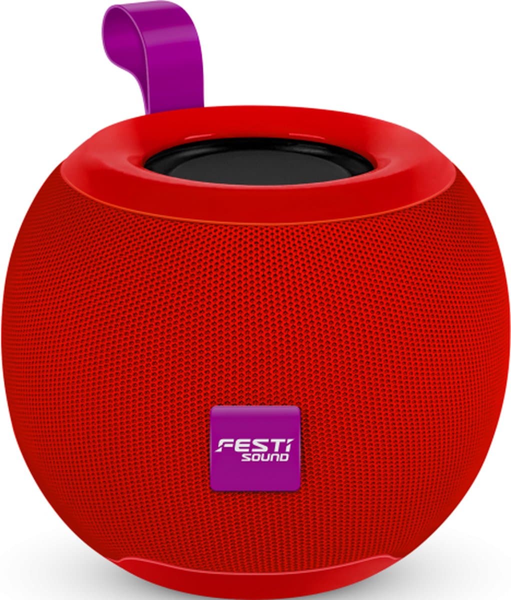 FESTIONE 5w Bluetooth speaker kleur Rood | Bluetooth 5.0 | FM Radio | AUX | — afbeelding 1