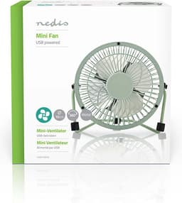 Nedis Tafelventilator | USB Gevoed | Diameter: 100 mm | 3 W | 1 Snelheid | Groen — thumbnail 5