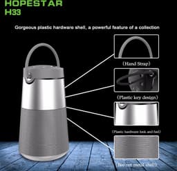 HOPESTAR H33  Zwart draagbare draadloze Bluetooth-luidspreker FM-zender Powerbank — thumbnail 2